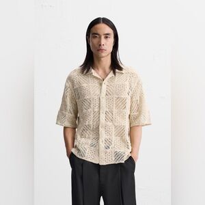 Zara men’s crochet shirt